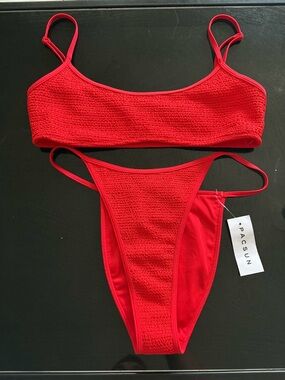 LA Hearts Scrunch Bikini Set SzS